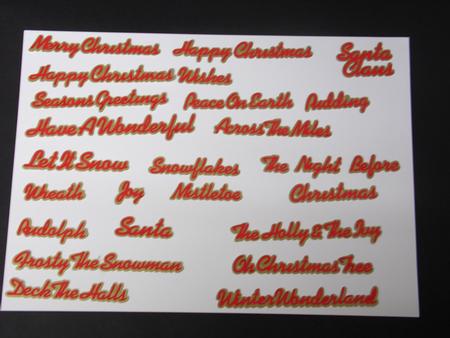 Christmas Words And Sentiments Assortment With Backers by Laura Nicholls
