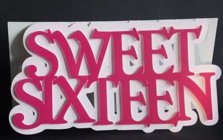 Sweet 16 Sixteen Card Template Cutting File by Laura Nicholls