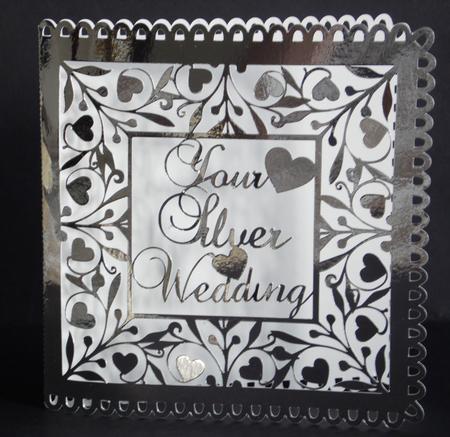 Silver Wedding Anniversary Card by Laura Nicholls
