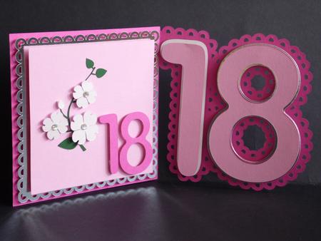 18th Shaped Card Templates X 2 Cards (with Layering) by Laura Nicholls