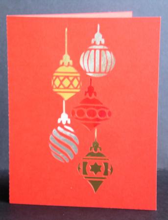 115 Christmas Ornament Card by Laura Nicholls