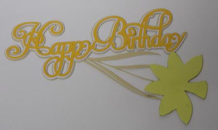 Happy Birthday Daff Topper by Laura Nicholls