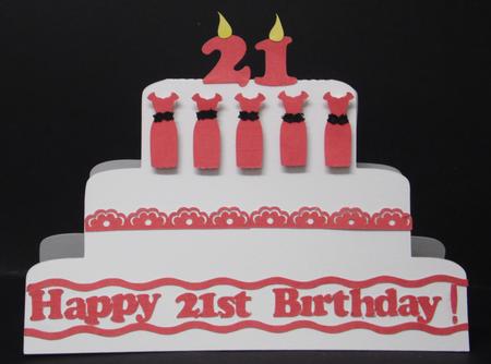 118 Wedding Birthday Anniversary Cake Shaped Card  by Laura Nicholls