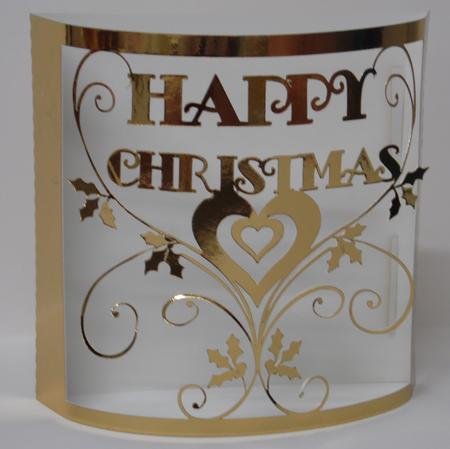 Swirly Happy Christmas Bendy Card by Laura Nicholls