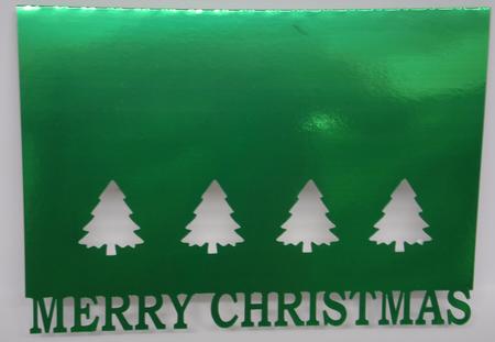 Tree Border Merry Christmas by Laura Nicholls
