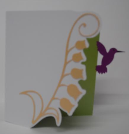 457 Hummingbird Flower Card by Laura Nicholls
