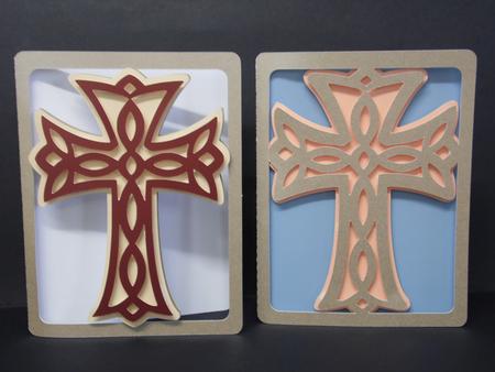 527 Layered Cross Card  by Laura Nicholls