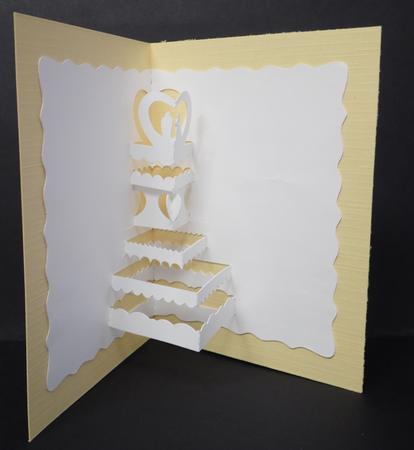 094 Wedding or Anniversary Cake Pop Up Insert by Laura Nicholls
