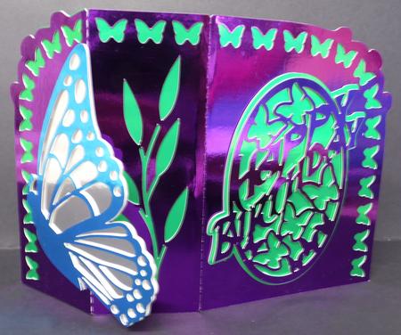 Fold Back Cut Out Butterfly Card by Laura Nicholls