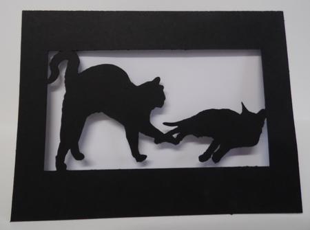 Cats In A Frame Card by Laura Nicholls