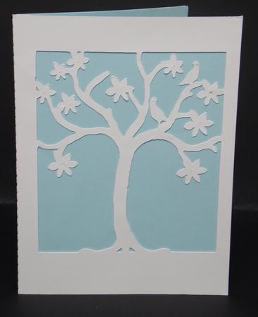 Framed Tree with Birds by Laura Nicholls