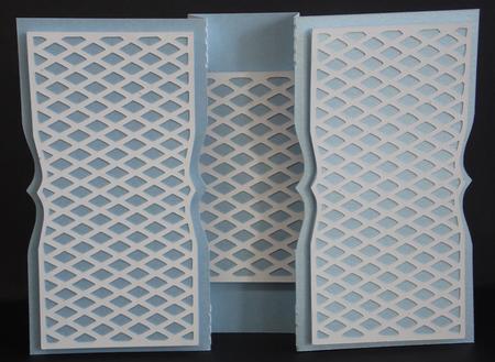 385 Lattice Tri-fold Card by Laura Nicholls