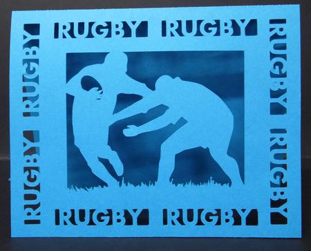Rugby Players Blank Card Template - Cutting Machine File by Laura Nicholls
