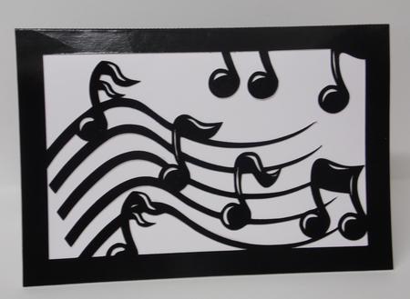 Music - Musical Notes Lg Card Template Machine F by Laura Nicholls
