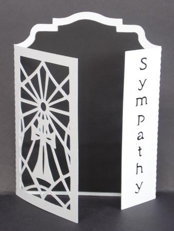 316 Cross Gatefold Card by Laura Nicholls