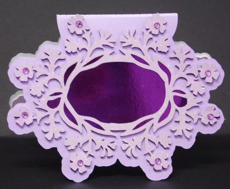 245 Shaped Flower Card and Insert  by Laura Nicholls