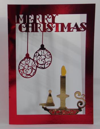Card Template Christmas Candlestick Cutting File by Laura Nicholls