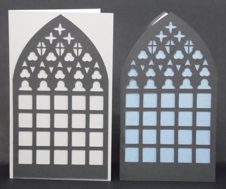 Church Window Shaped Card Blank and Topper by Laura Nicholls