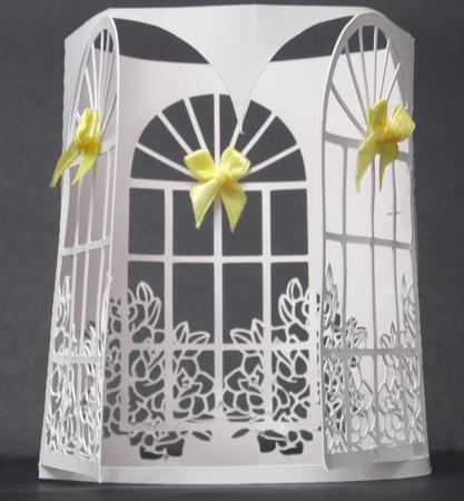 Rose Window Bendy Card by Laura Nicholls