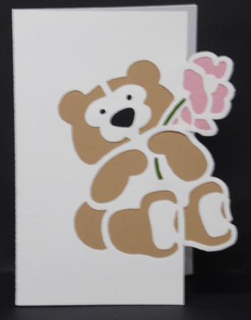 Teddy 1 Over the Edge Card by Laura Nicholls