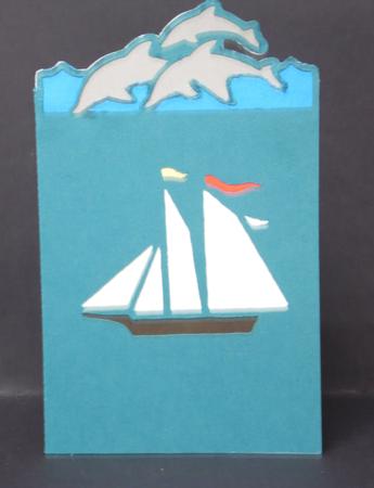 Sailing With Dolphins by Laura Nicholls