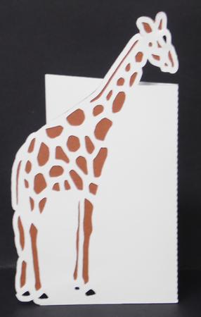 Giraffe Over The Edge Card by Laura Nicholls