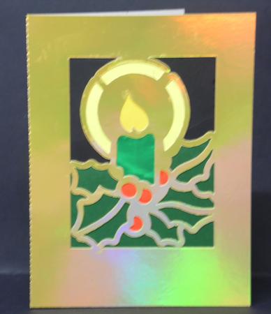 Christmas Candle Frame Card by Laura Nicholls