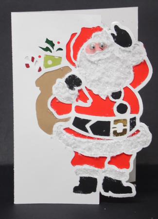 Father Christmas 2 Over The Edge Card by Laura Nicholls