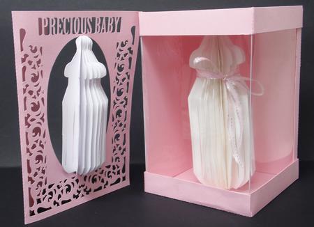 3D Baby's Bottle & Card Set by Laura Nicholls