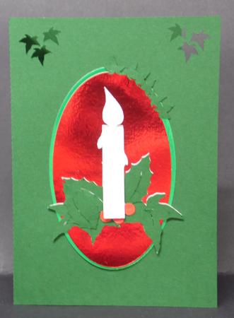 Candle decoupage Card by Laura Nicholls