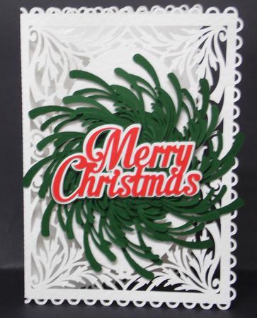 3D Christmas Wreath Card by Laura Nicholls