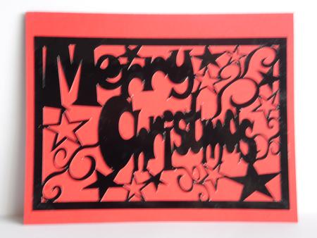 Merry Christmas Star Rectangular Panel - Silhouette by Laura Nicholls