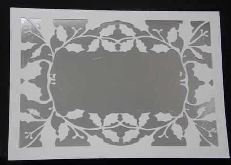 Card Template Square Holly Frame by Laura Nicholls