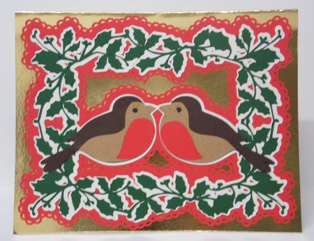 Christmas Robin Layered Card Topper by Laura Nicholls