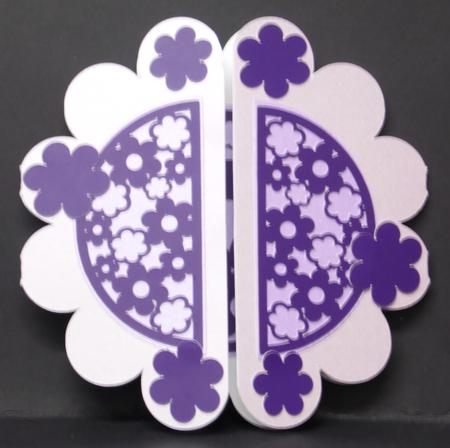 Circle Scallop Gatefold Card Happy Birthday - Silhouette by Laura Nicholls