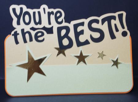 You're the Best Card or Topper by Laura Nicholls