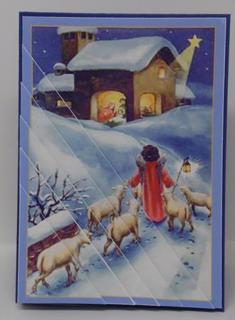 Sheppard Visiting the Manger by Laura Nicholls