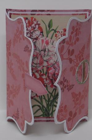 Pink Carnations Bracket Buckle Mini Card Kit by Laura Nicholls