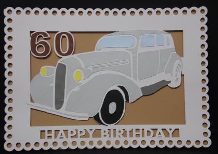 60th Birthday Classic Car Topper by Laura Nicholls