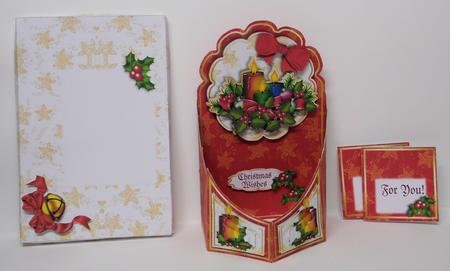 Rose Window Cascade Gatefold Kit - Christmas Glow by Laura Nicholls