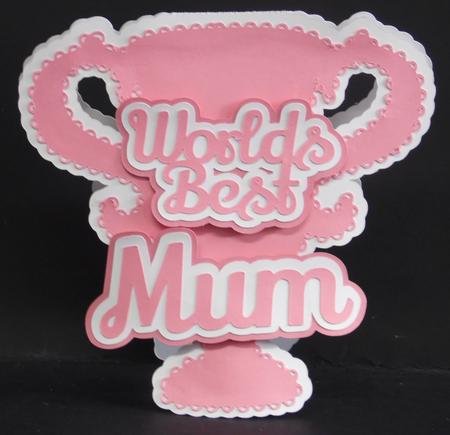 Best Mum Trophy Card by Laura Nicholls