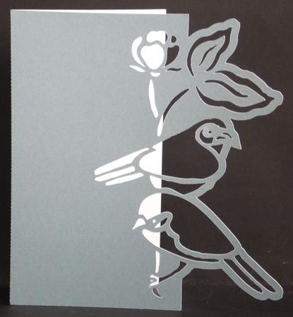 Birds 2 Over the Edge Card by Laura Nicholls