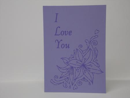 I Love You Card Silhouette Cutting File by Laura Nicholls