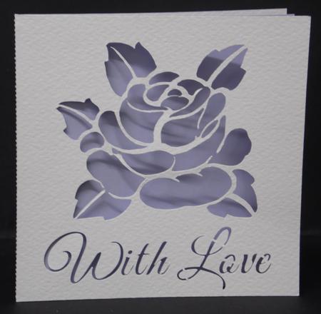 With Love Rose Featured Card Cut File by Laura Nicholls