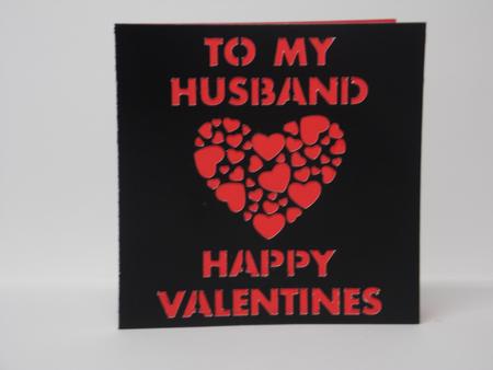 To My Husband Happy Valentines Card by Laura Nicholls