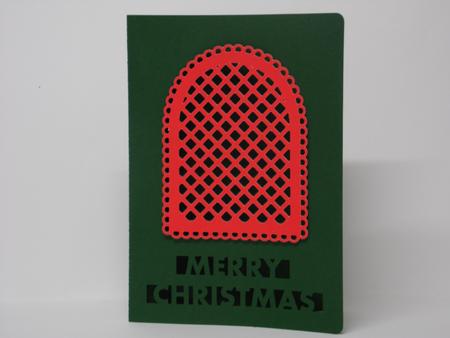 Christmas Card Template - With Trellis Cut Out And Layering - multi cutting formats by Laura Nicholls
