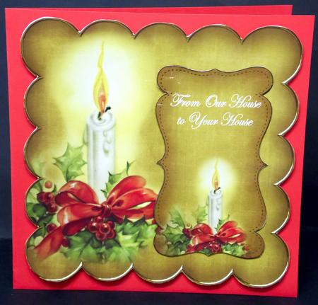 Candle Gold Ours to Yours 8in Scallop Topper by Laura Nicholls