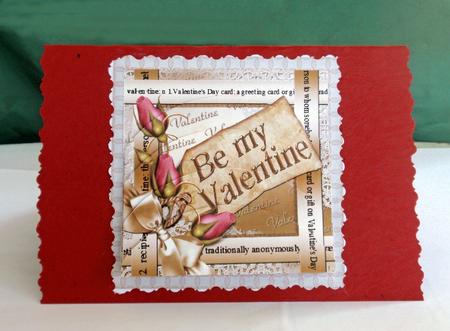 Be My Valentine Pink Roses 5in Rounded Bottom Stacker by Laureen Lash