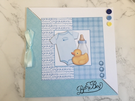 Sweet Baby Boy Step by Step Card by Lauren Bell