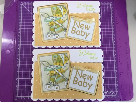 Baby Buggie Girl, Boy and New Baby Toppers by Lauren Bell